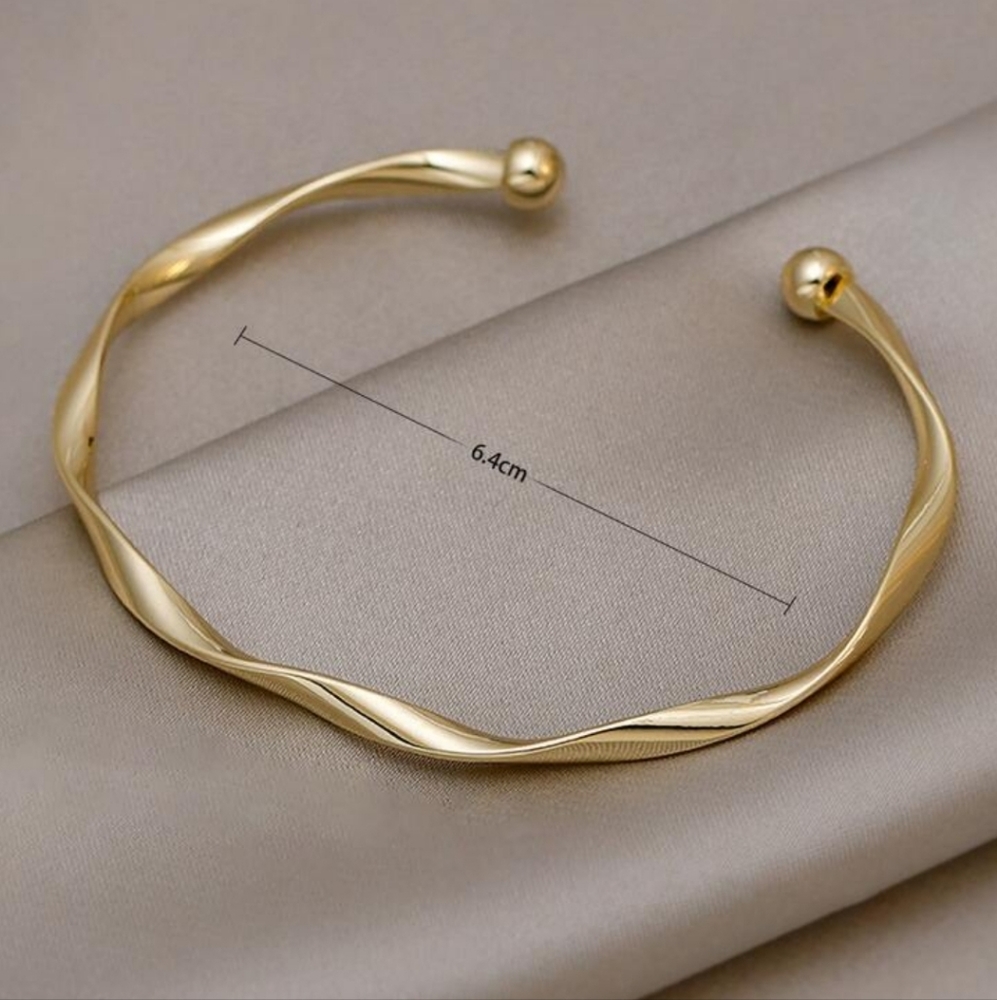 Adjustable Gold Cuff Bangle - Picture 5 of 5